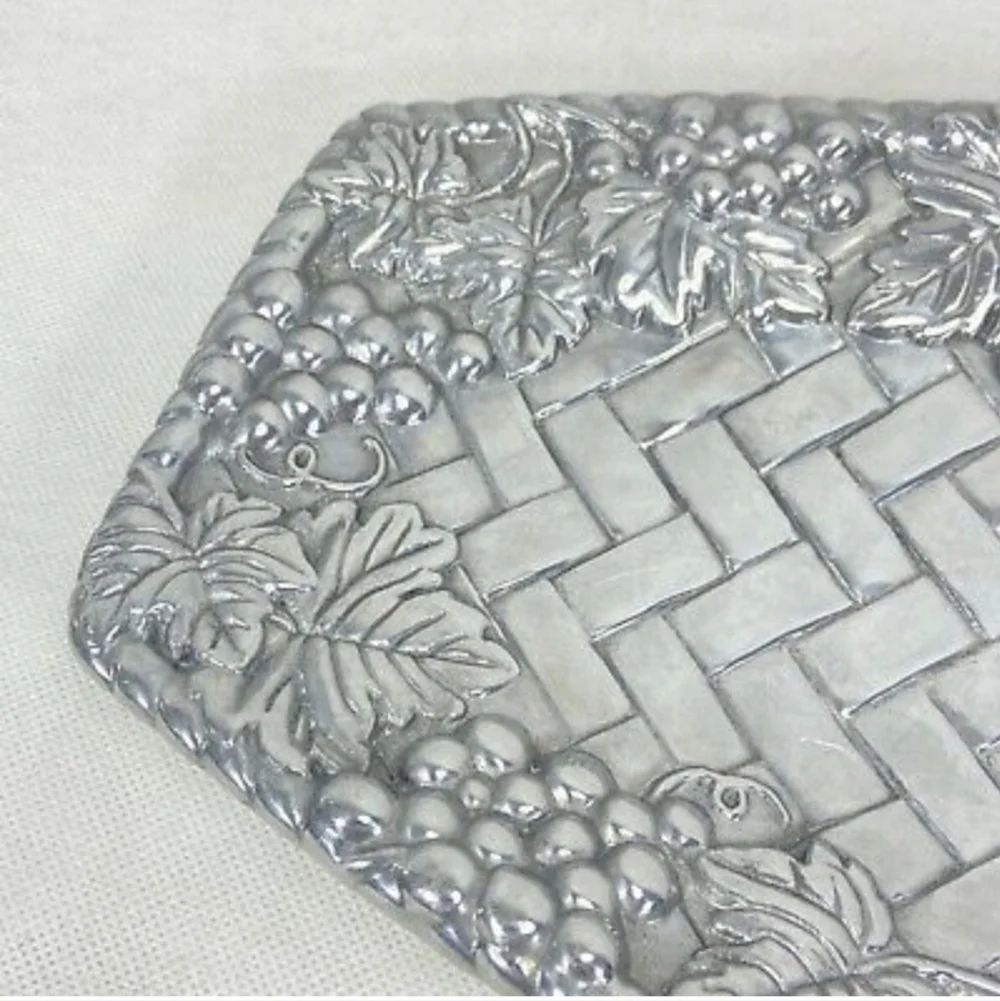 LENOX Grape Weave Bread Tray Metal Alloy 14” x 7” - Retired BEAUTIFUL